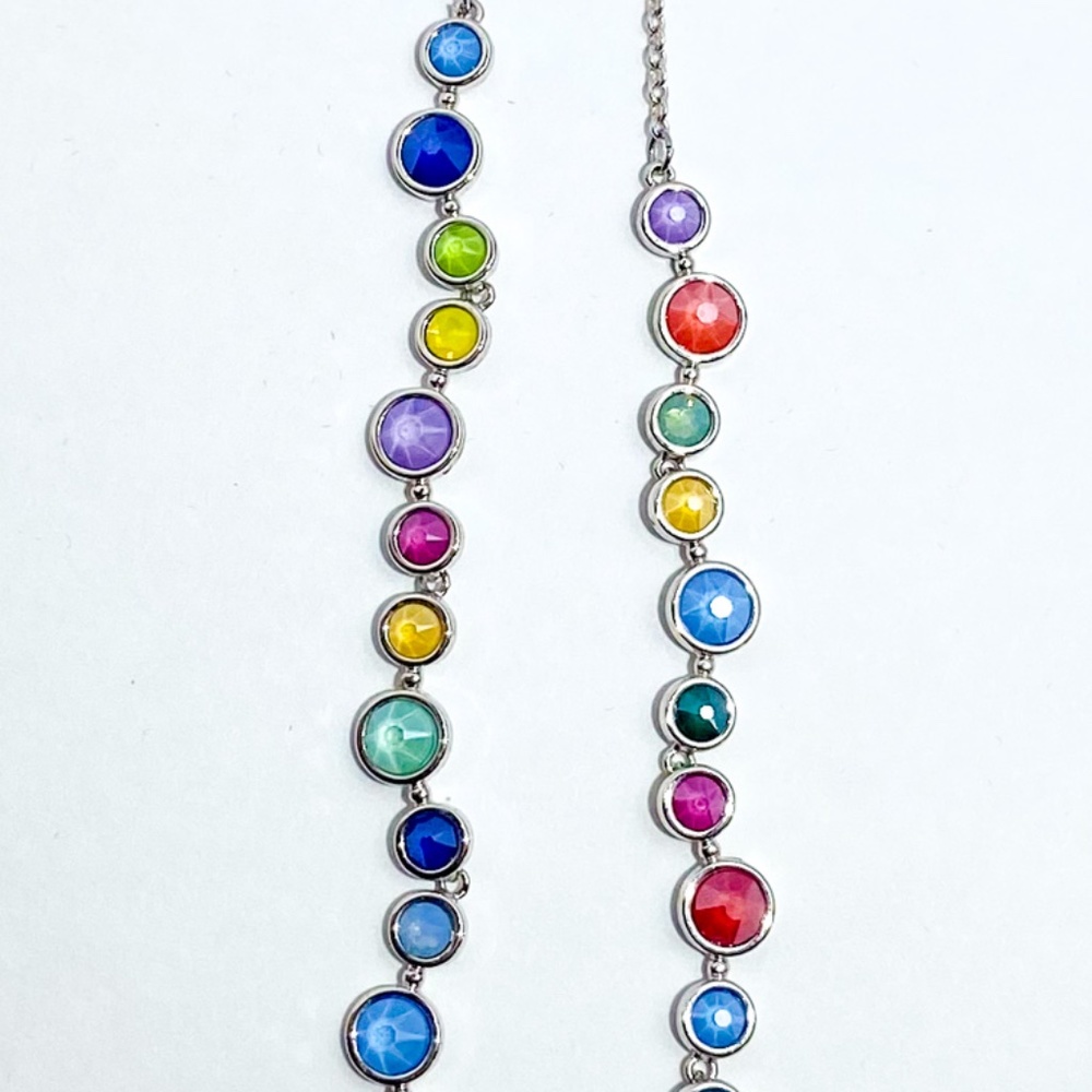 Touchstone Crystal by Swarovski All Around Multi-Color Necklace